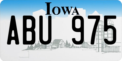 IA license plate ABU975