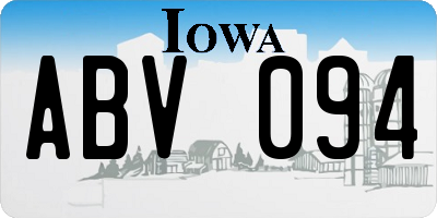 IA license plate ABV094
