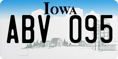 IA license plate ABV095