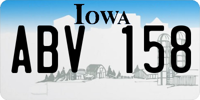IA license plate ABV158