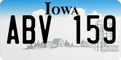 IA license plate ABV159