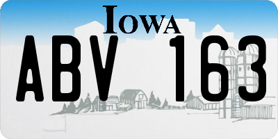 IA license plate ABV163