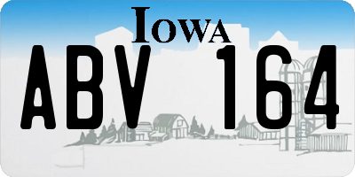 IA license plate ABV164