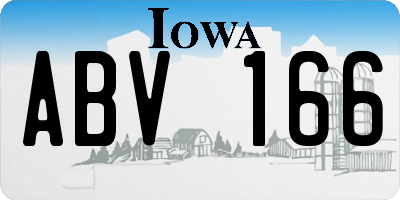 IA license plate ABV166
