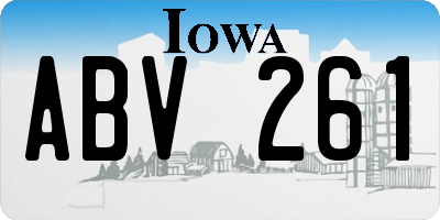IA license plate ABV261