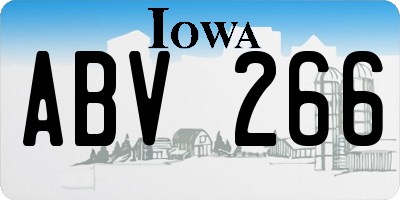 IA license plate ABV266