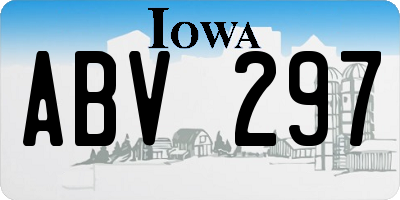 IA license plate ABV297