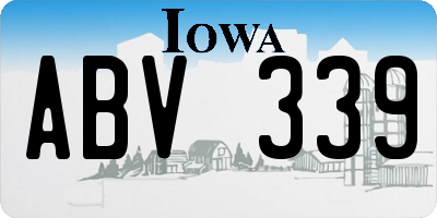 IA license plate ABV339
