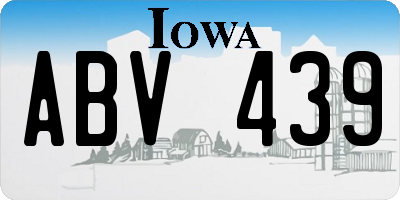 IA license plate ABV439