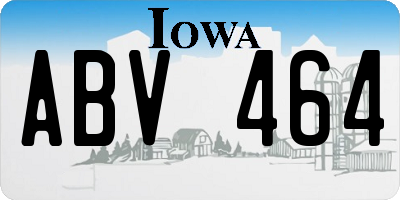 IA license plate ABV464