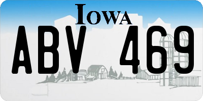 IA license plate ABV469
