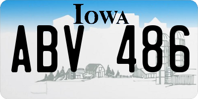 IA license plate ABV486