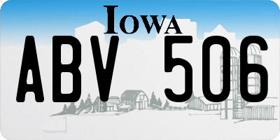 IA license plate ABV506