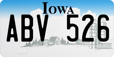 IA license plate ABV526