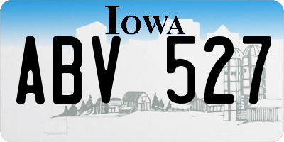IA license plate ABV527