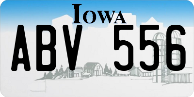 IA license plate ABV556