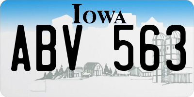 IA license plate ABV563