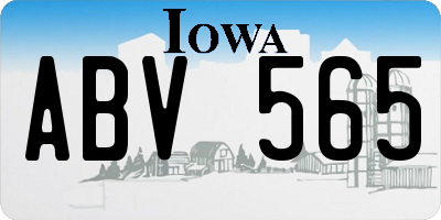 IA license plate ABV565
