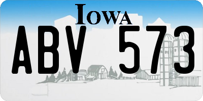 IA license plate ABV573