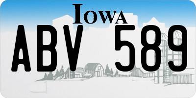 IA license plate ABV589
