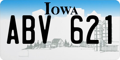 IA license plate ABV621