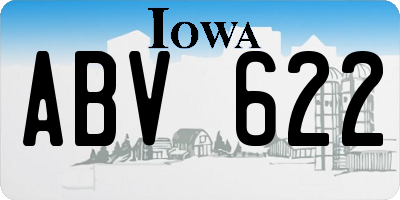 IA license plate ABV622
