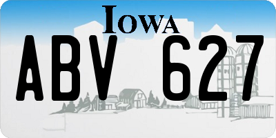 IA license plate ABV627