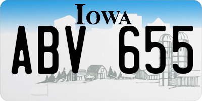 IA license plate ABV655