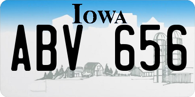 IA license plate ABV656