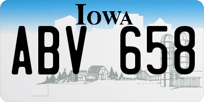 IA license plate ABV658