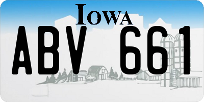 IA license plate ABV661
