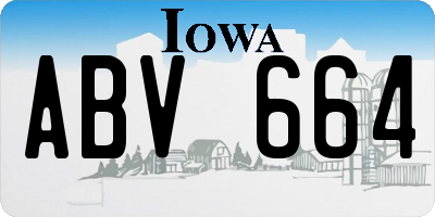 IA license plate ABV664