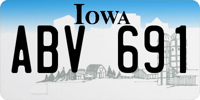 IA license plate ABV691