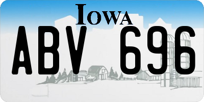 IA license plate ABV696