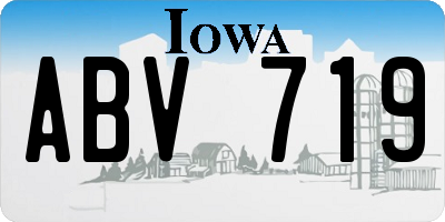 IA license plate ABV719