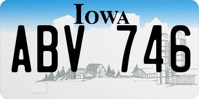 IA license plate ABV746