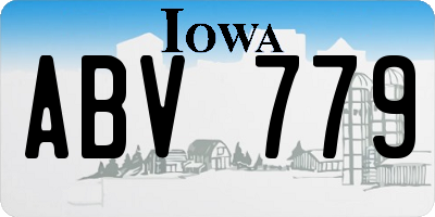 IA license plate ABV779
