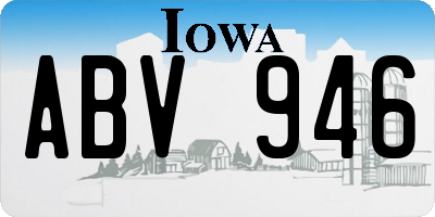 IA license plate ABV946
