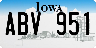 IA license plate ABV951
