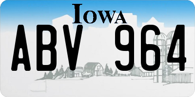 IA license plate ABV964