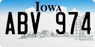 IA license plate ABV974