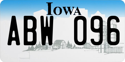 IA license plate ABW096