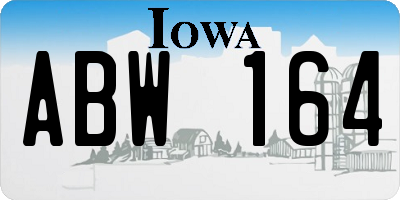 IA license plate ABW164