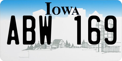 IA license plate ABW169