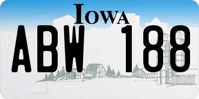 IA license plate ABW188