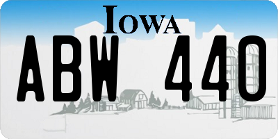 IA license plate ABW440