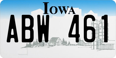 IA license plate ABW461