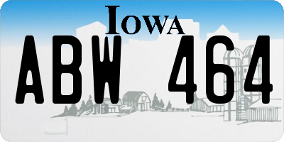 IA license plate ABW464