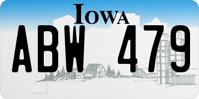 IA license plate ABW479