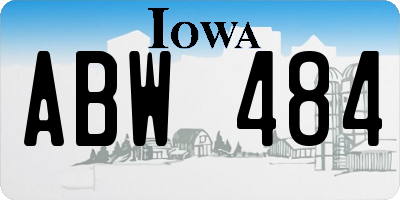 IA license plate ABW484